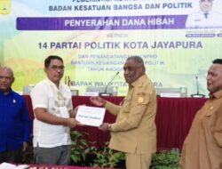 14 Partai Politik di Jayapura Terima Bantuan Keuangan 2026, Walikota Ingatkan Soal Laporan